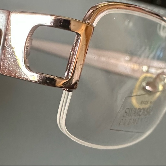 Luxe rose gold Frame Glasses with Swarovski Accents - Picture 7 of 10